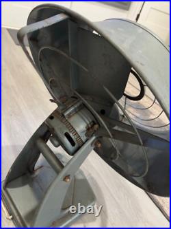 Vintage Mimar Dynafan 525 Swivel 14 Floor Fan Metal Steel Blue 2-Speed Tested