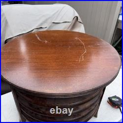 Vintage Mimms Northington Circular Floor Fan 3 Speed Brown Retro MCM. Needs Cord