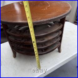 Vintage Mimms Northington Circular Floor Fan 3 Speed Brown Retro MCM. Needs Cord