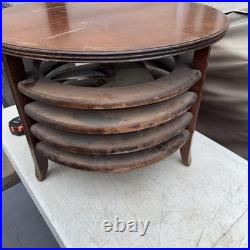 Vintage Mimms Northington Circular Floor Fan 3 Speed Brown Retro MCM. Needs Cord