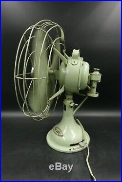 Vintage Mitsubishi oscillating fan 1940 / 1950 retro antique