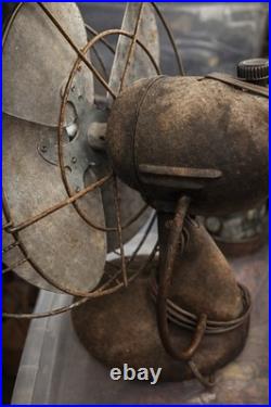 Vintage Monarch Metal Desk Fan Industrial Antique Rustic Decor
