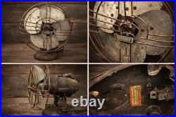 Vintage Monarch Metal Desk Fan Industrial Antique Rustic Decor