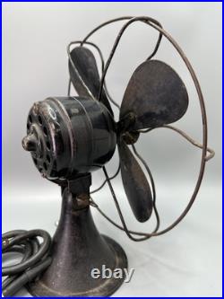 Vintage Original Black Signal Electric Mfg Co 8 Cool Spot Fan Working