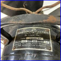 Vintage Original Working Emerson Electric 12 inch Table Fan Model 79646-AX