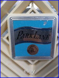 Vintage Park Lane Deluxe MCM 3 Speed Intake/Exhaust Teal Blue Box Fan 20 Metal