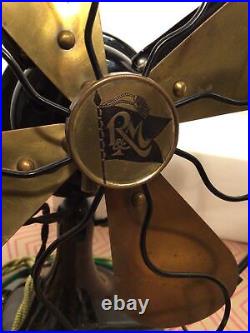 Vintage ROBBINS & MYERS 3 speed Fan # 3000 Works Great