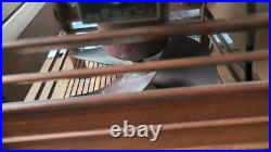 Vintage Rare Diehl Mahogany Hassock Ottoman Wooden Floor Box Fan WORKING