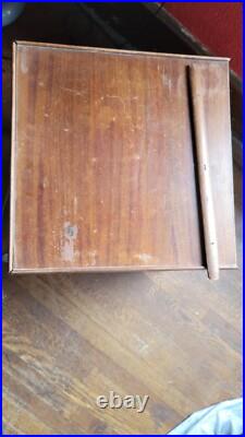 Vintage Rare Diehl Mahogany Hassock Ottoman Wooden Floor Box Fan WORKING