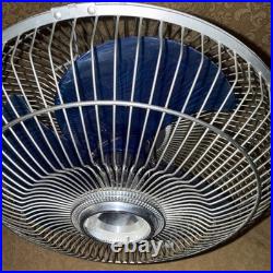 Vintage Retro Panasonic F-1204 12 5 Way Oscillating Blue Blade Fan EUC