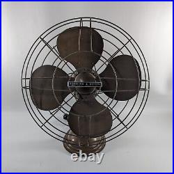 Vintage Robbins & Myers 22004A Oscillating 3 Speed Big Fan Works Great 18 Cage