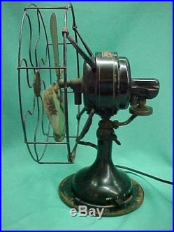 Vintage Robbins & Myers Antique Oscillating Electric Fan Works 3804 Brass Blades