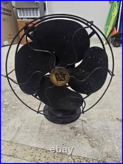 Vintage Robbins & Myers Metal Desk Or Mount Fan Works Rare