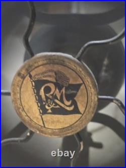 Vintage Robbins & Myers Metal Desk Or Mount Fan Works Rare