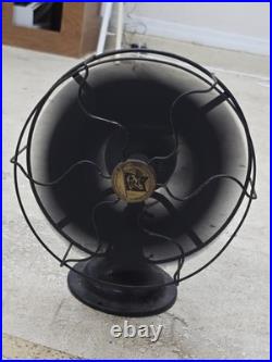 Vintage Robbins & Myers Metal Desk Or Mount Fan Works Rare