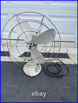 Vintage Robbins & Myers Oscillating 3 Speed Big Fan Works 18 Cage