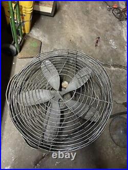 Vintage Roto Beam Industrial Fan For Parts Or Repair. Rare Fan. It Doesn't Work