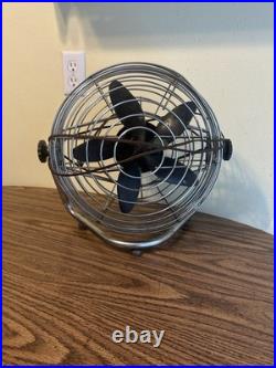 Vintage Roto Beam Retro Floor Fan Wire Cage Pat. 20's Chicago, Illinois Made USA