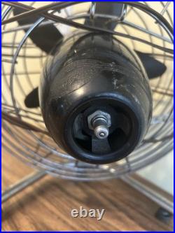 Vintage Roto Beam Retro Floor Fan Wire Cage Pat. 20's Chicago, Illinois Made USA