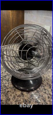 Vintage Roto-Beam model 116 Electric Fan 3- Speed Original Cord No Rust