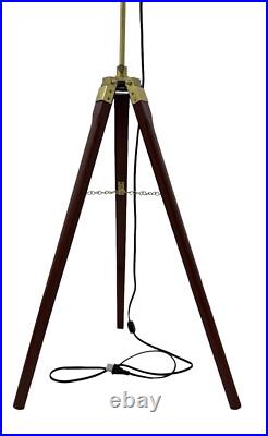 Vintage Royal Electric Pedestal Working Fan With Wooden Adjustable Tripod Stand