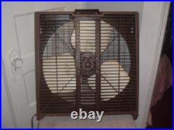 Vintage SEARS KEMORE Tri 3 Speed Metal Blade Electically Reversible Box Fan WORK Vintage SEARS KEMORE Tri 3 Speed Metal Blade Electically Reversible Box Fan WORK