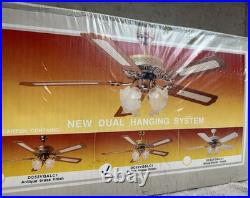 Vintage SMC 52 Park Avenue Deluxe 5-Blade Polished Brass Reversible Ceiling Fan