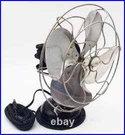 Vintage Signal Electric Type 550A Oscillating Desk Fan Working Very Nice