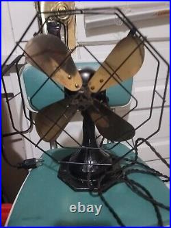 Vintage Star Rite Brass Fan 4 Blade Fan 1032 OIM Working