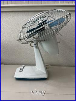 Vintage Toshiba Electric Fan Oscillating ES-5B Age of Flight Metal MCM Read Desc