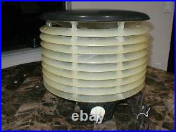 Vintage WELCH Air Flight LUCITE 360 degree 3 Speed Hassock Fan Ottoman Drum USED