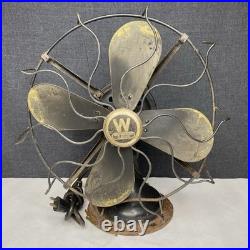 Vintage Westinghouse 12 Electric Desk Fan 4 Blade 3 Speed Style 315734 READ