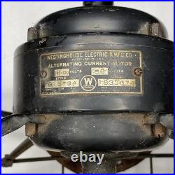Vintage Westinghouse 12 Electric Desk Fan 4 Blade 3 Speed Style 315734 READ