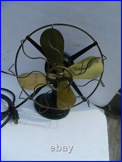 Vintage Westinghouse 12 Fan Brass Blades And Cage 3 Speed