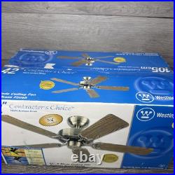 Vintage Westinghouse 42 Ceiling Fan Antique Brass Finish With Reverse Motor Vintage Westinghouse 42 Ceiling Fan Antique Brass Finish With Reverse Motor