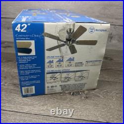 Vintage Westinghouse 42 Ceiling Fan Antique Brass Finish With Reverse Motor Vintage Westinghouse 42 Ceiling Fan Antique Brass Finish With Reverse Motor
