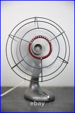 Vintage Westinghouse Electric Fan Oscillating Blades Art Deco Mid Century NICE