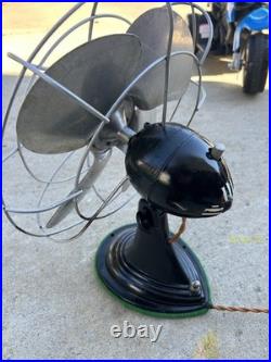 Vintage Westinghouse Electric Table Fan 12 Blades 2 Speed Works