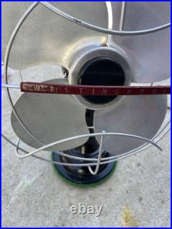 Vintage Westinghouse Electric Table Fan 12 Blades 2 Speed Works