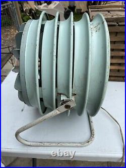 Vintage Westinghouse Riviera Style Turbine Table/floor Fan Aqua Green 2 Speed