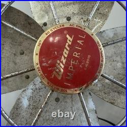 Vintage Wizard Imperial Electric Fan Western Auto Model 6JC2010 Rare 18 Inch
