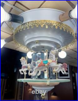 Vintage and Very Rare Craftmade Horse Carousel Ceiling Fan Light Lamp