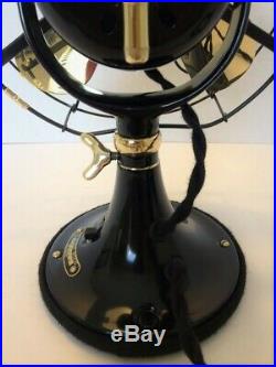 Vintage antique1920s 9 Custom GE Whiz Fan Staionary With Brass Blades Restored