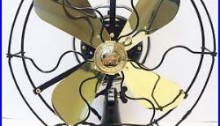 Vintage antique1920s GE 9 in Oscillating Whiz Fan With Brass BLD (Restored) L@@K
