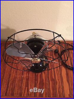 Vintage antique1920s ge 10 inch oscillating single speed fan (Restored) Nice