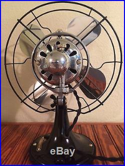 Vintage antique1920s ge 10 inch oscillating single speed fan (Restored) Nice