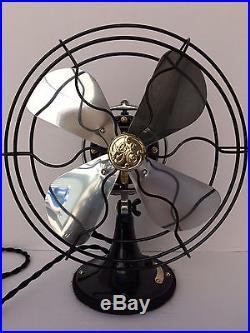 Vintage antique1920s ge 10 inch oscillating single speed fan (Restored) Perfect