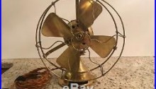 Vintage antique emerson Trojan electric fan 1911 brass fan