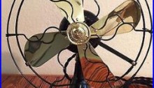 Vintage ge 1920 9inch Whiz Fan Restored brass blades and brass trim Antique