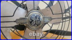 Vintg 1930s General Electric GE Vortalex 4 blade Oscillating Fan 3 Speed FM12V1
